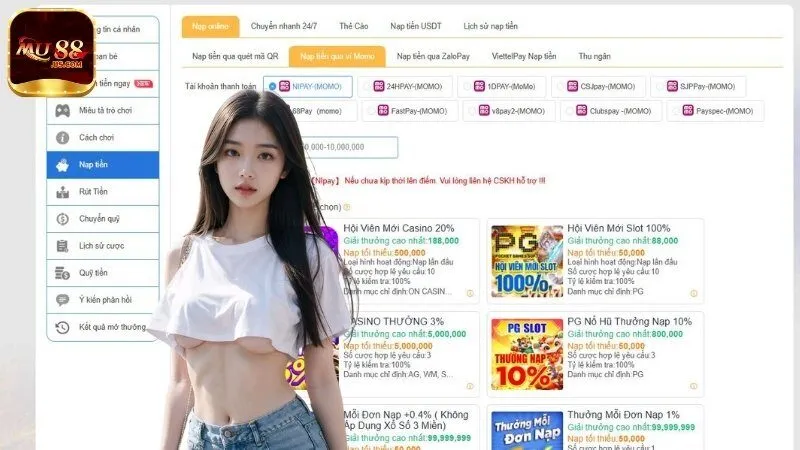 Nạp tiền bằng ví điện tử